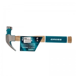 Молоток-гвоздодер 450г угол 45 магнит обрез рукоятка AMERICAN HICKORY GROSS 10415