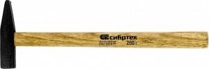 Молоток слесарный 200 г квадр. боек, дерев рукоятка СИБРТЕХ 10211