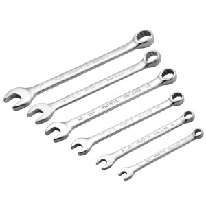 Набор ключей комбинированных 6-17мм матовый хром MATRIX 15402