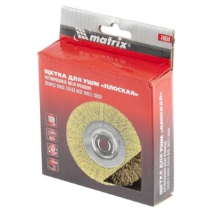 Корщетка для УШМ 100мм радиальная, мягкая, латунь Matrix 74650