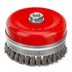 Корщетка для УШМ 125мм чашка, витая MATRIX Heavy Duty 74674