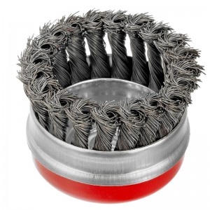 Корщетка для УШМ 80мм чашка, витая Matrix Heavy Duty 74670