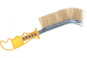 Щетка латунированная с пласт ручк STAYER 3508