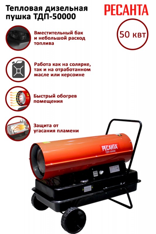 Ресанта тдп 50000. 67/1/23 Ресанта пушка дизельная Ресанта ТДП-50000.