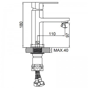 Смеситель LEDEME для умывальника из нерж. стали L71016