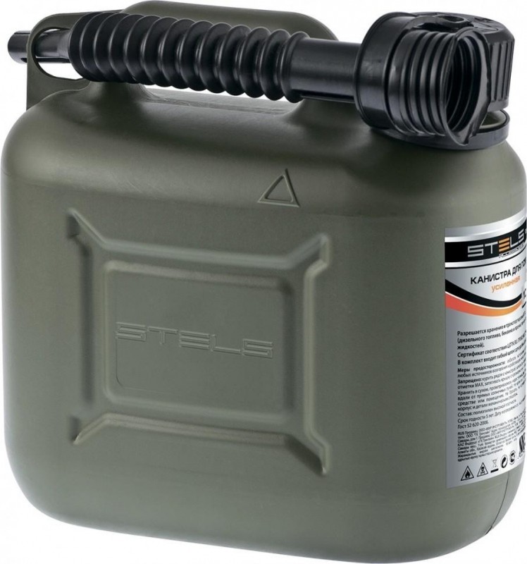 Канистра д/ГСМ вертик, 10л, пластик, усиленная STELS 53126