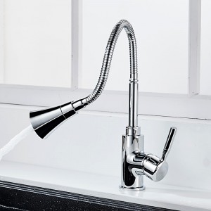 Смеситель для кухни с гибким изливом и гайкой LEDEME L4199