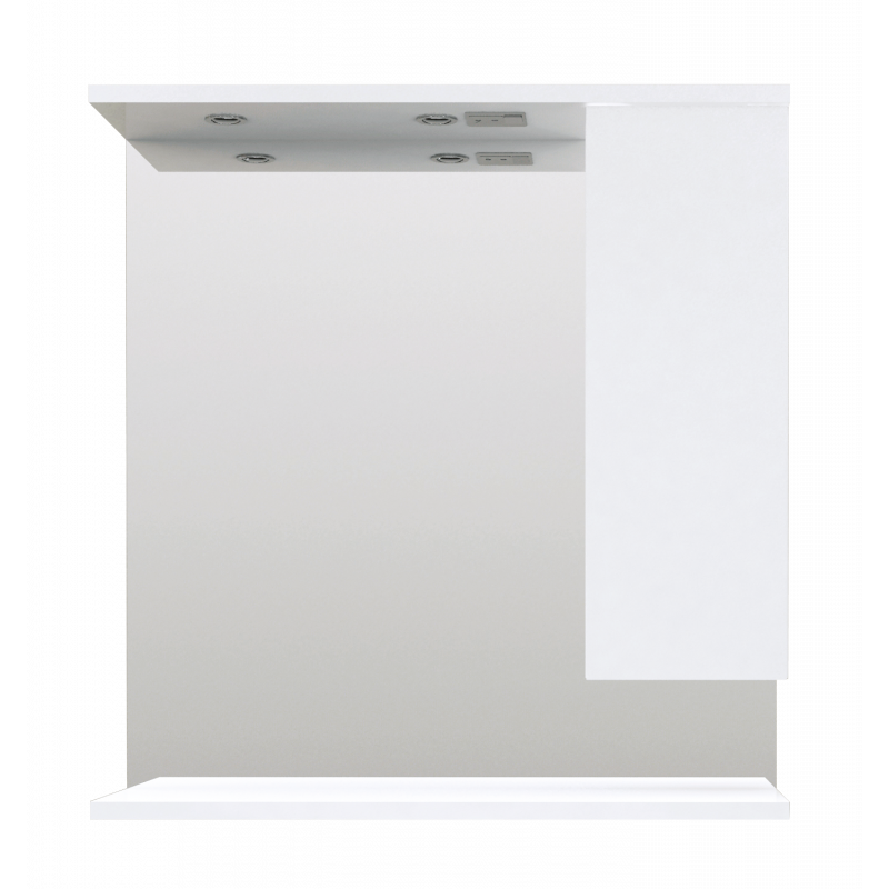 Зеркало Кода 80 Лайт Белый глянец, МДФ У57596