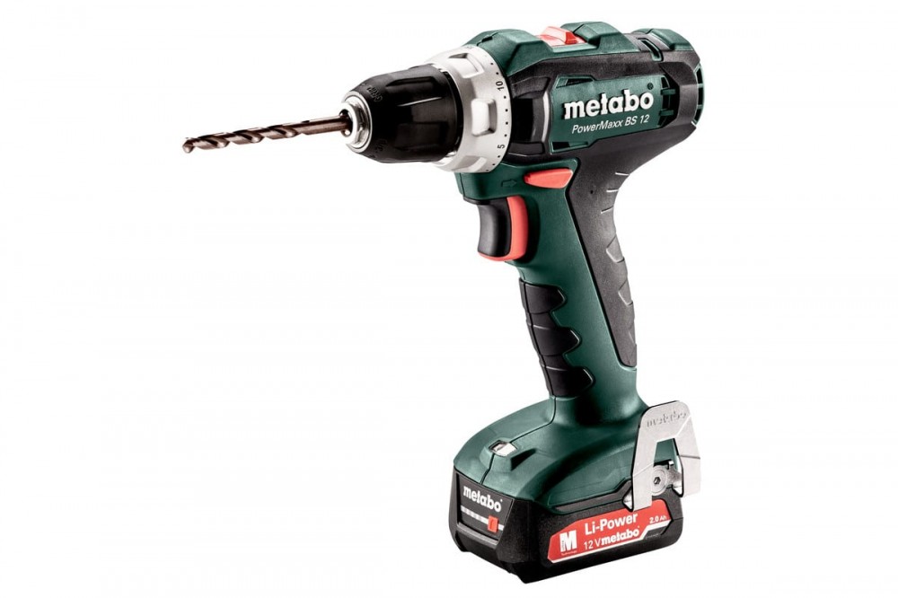 Дрель аккумуляторная METABO PowerMaxx BS 12 2акк*2,0Аh кейс 601036500