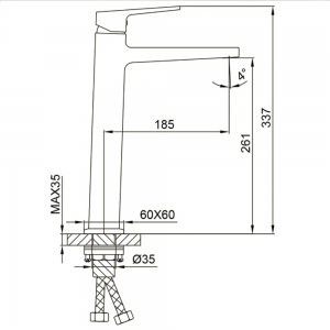 Смеситель для раковины FAOP A1009-28