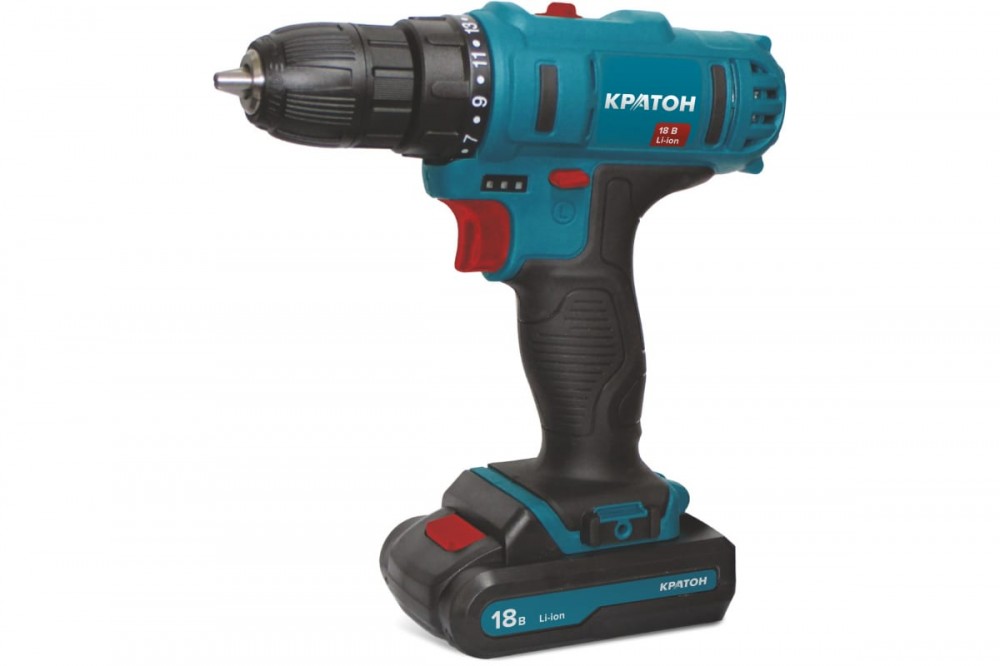 Дрель аккумуляторная Кратон CD-18-Li-1,5