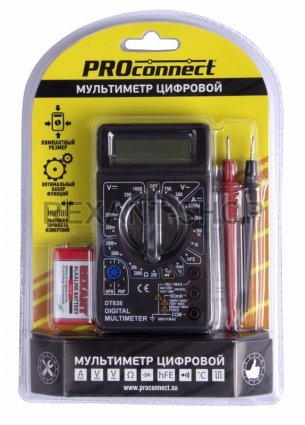 Мультиметр портативный М838 (DT838) PROCONECT 13-3013