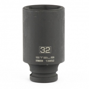 Головка торцевая ударная удлиненная 32мм 1/2" 6-гр CrMo STELS 13952