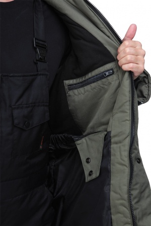 Куртка ДИКСОН утеплённый,хаки-чёрный (96-100, 170-176)