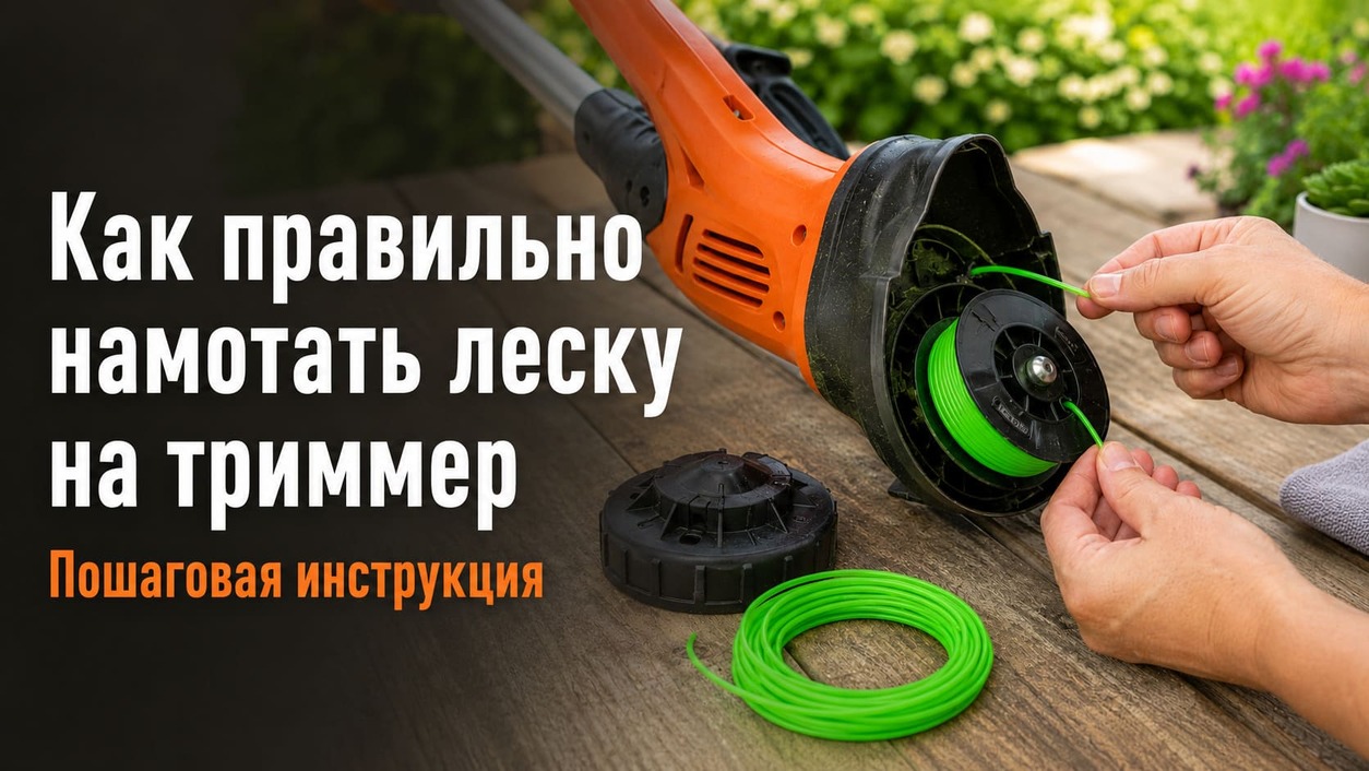 Как правильно намотать леску на триммер