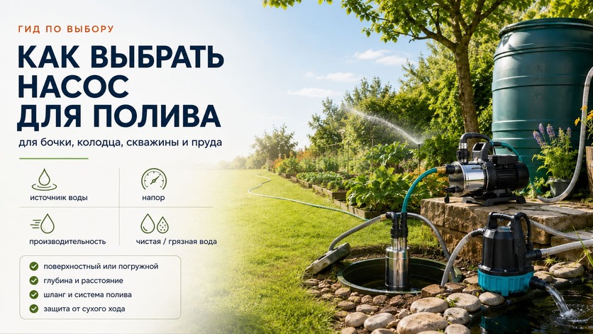 Как выбрать насос для полива огорода и сада