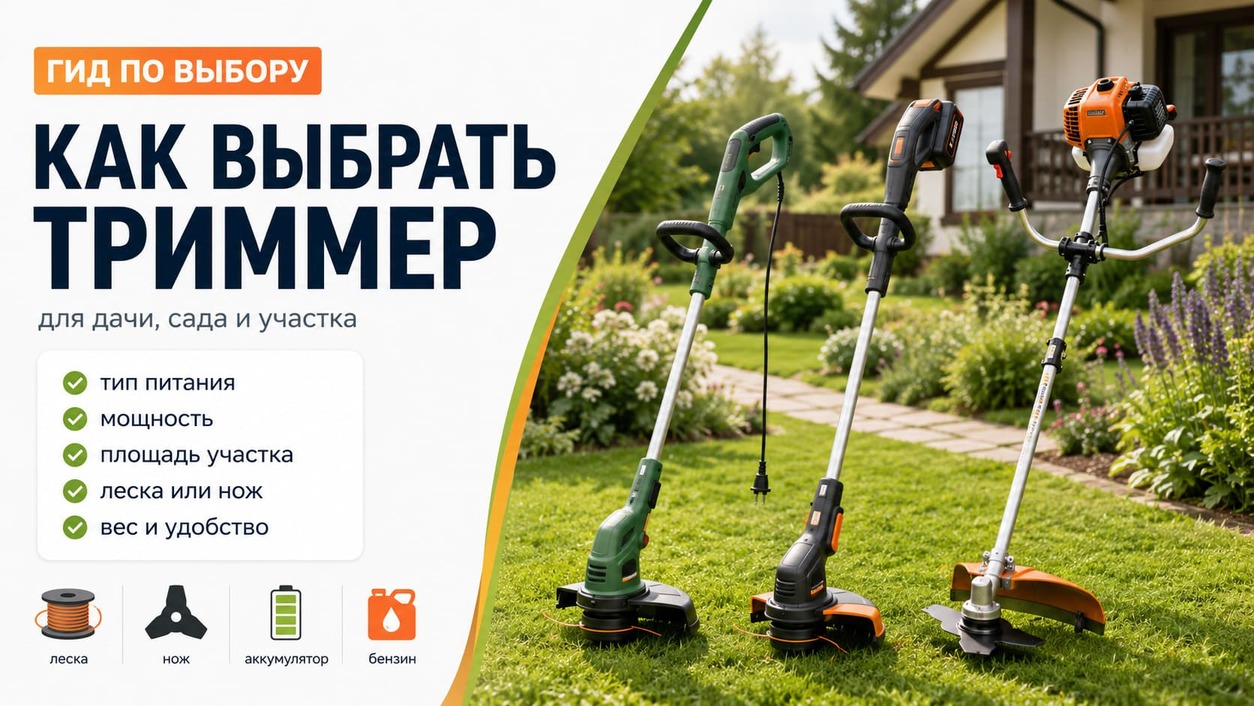 Как выбрать триммер для дачи