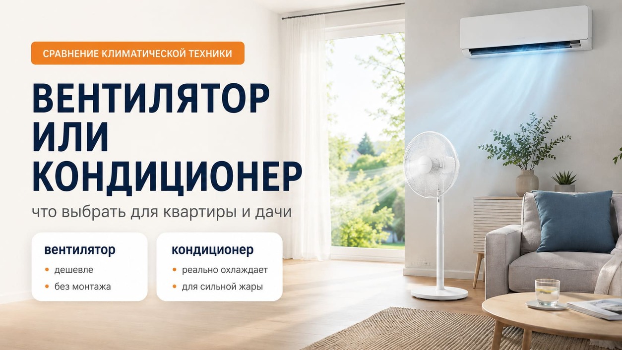 Вентилятор или кондиционер: что выбрать для квартиры и дачи